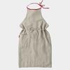 LinoeLina Lithuanian Linen Apron Round Neck Type (Oatmeal)
