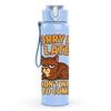 1PC Sorry Im Late Lazy Cat 750ml Color Plastic Sports Water Bottle Leakproof Flip Straw Lid Suitable for Sports Office Home Use
