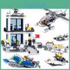 On The Water Police Station Headquarters Building Block Kit With Abs Blocks For Kids And Teens