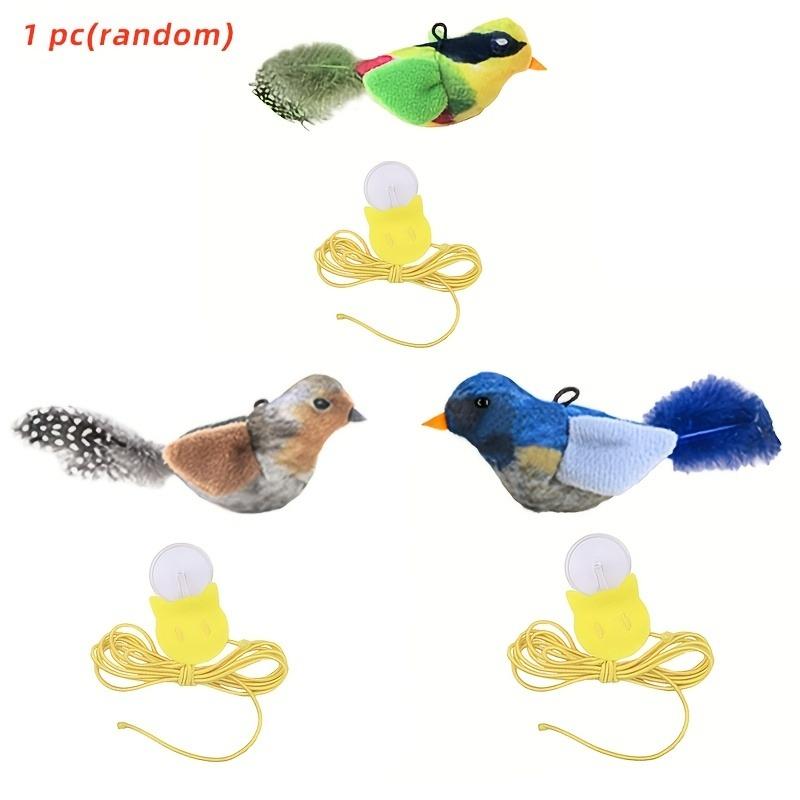 

Interactive Cat Toys Simulated Bird Calls, Pet Cat Interaction, Jumping, Playing, Simulated Bird Plush Toys, Artificial Feather