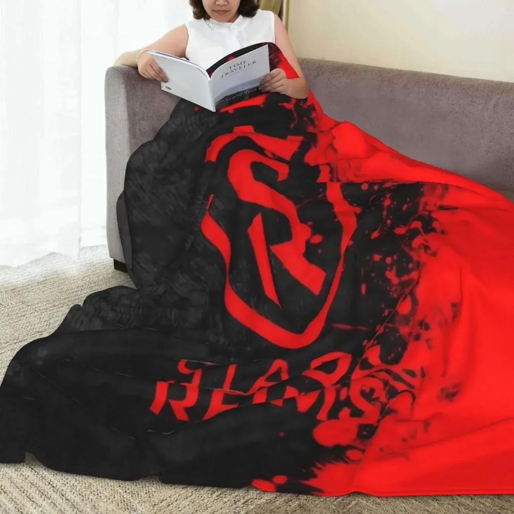 Stade Reims Blanket Cover Velvet Football Club Soft Throw Blankets for Home Couch Bedspread
