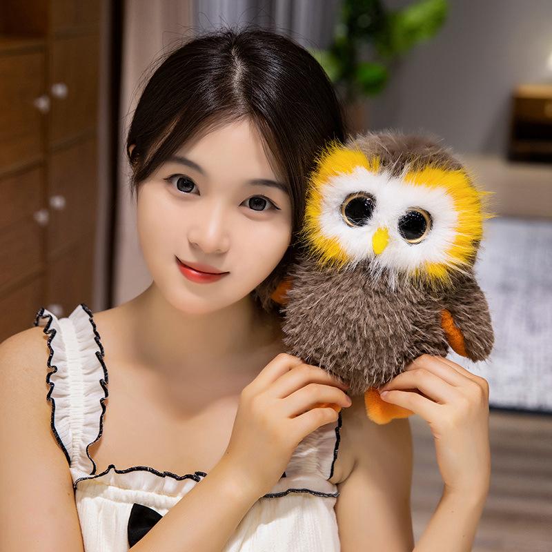Big Eyed Owl Plush Toys Cute Stuffed Animal Doll Office Ornament Girl Gifts Plush Owl Toys for Kids