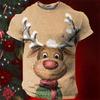 Summer Men's Christmas 3D Printed Crew Neck T-Shirt