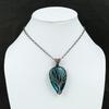 Blue Labradorite Handmade Copper Wire Wrap Jewelry Pendant 2.64" q2g08