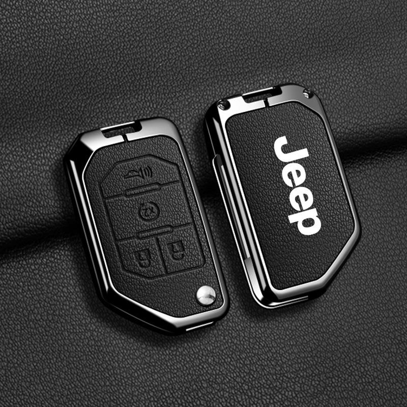 Compatible Jeep Key Case for Compass, Renegade, Cherokee, Grand Commander, Grand Cherokee