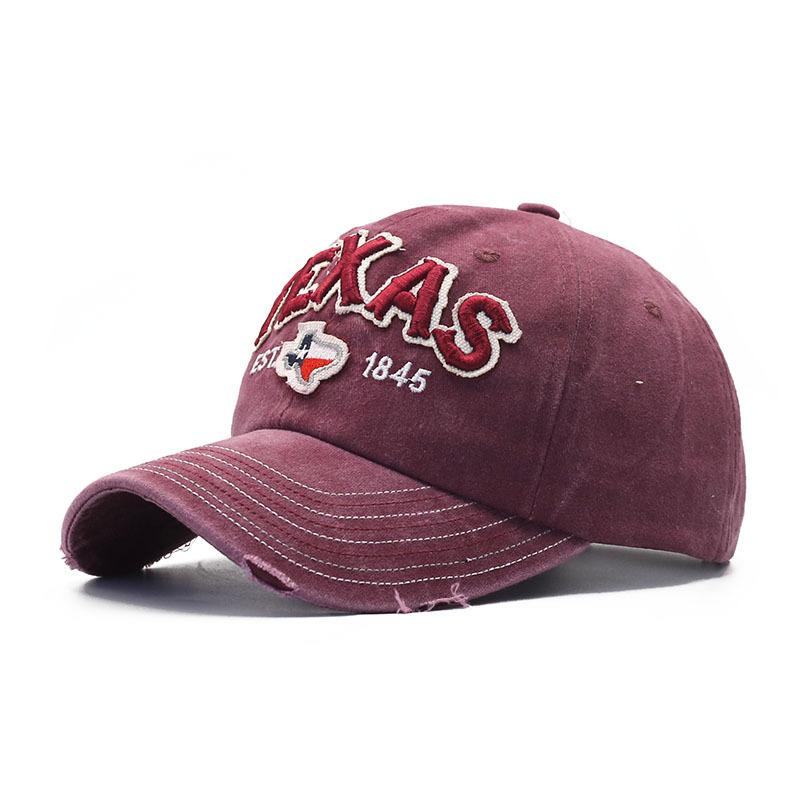 Washed Old Baseball Caps for Men and Women, Spring and Autumn Soft Top Breathable Retro Embroidered Letter Cap