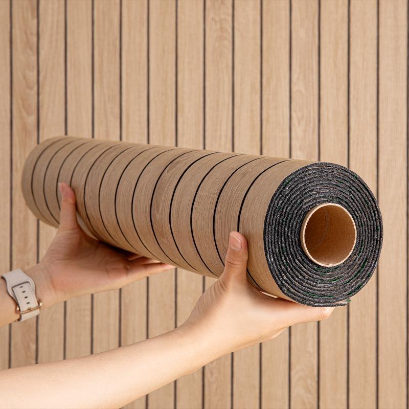 40cmx3M Imitation Solid Wood Grating Board Waterproof Self-adhesive Wallpaper Background Wall Sticker Door Frames Wall Decor