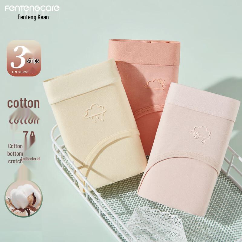 FENTENGCARE Women s 7A Antibacterial Mid-Waist Cotton Underwear 3-Pack XL
