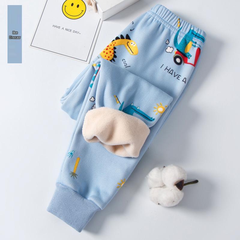Kids' Fleece-Lined Winter Pants - Warm Base Layer for Boys & Girls with Ankle Cuffs