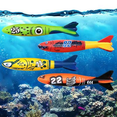 Kids Diving Game Toys Set Cartoon Underwater Toys Diving Game Water Toy Water Sports Throwing Toy Swimming Pool Accessories