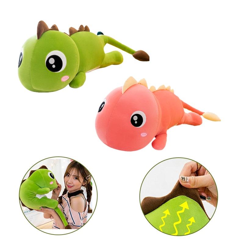 Cute Dinosaur Plush Toy Pillow For Kids Room Decoration Red And Green, 58cm And 75cm