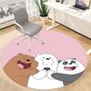 1pc Bear Friends Office Round Area Rug, Under Office Chairs Bedroom Living Room Home Decor, Room Deco, Available In Various Sizes