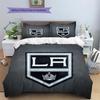 Los Angeles Kings Pattern Bedding Quilt Set  Home Decoration  Gift (1 * duvet cover + 2 * pillowcase  without core).xwn