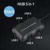 Qoltec Hub Adapter USB-C 3.1 5w1 | 4x USB 3.0 | Micro USB