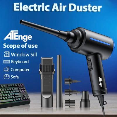 500W Elektrischer Luftstaubwedel, Luftgebläse ersetzt Druckluftspray aus der Dose für PC-Computer-Tastaturreiniger Druckluftdose Staubwedel
