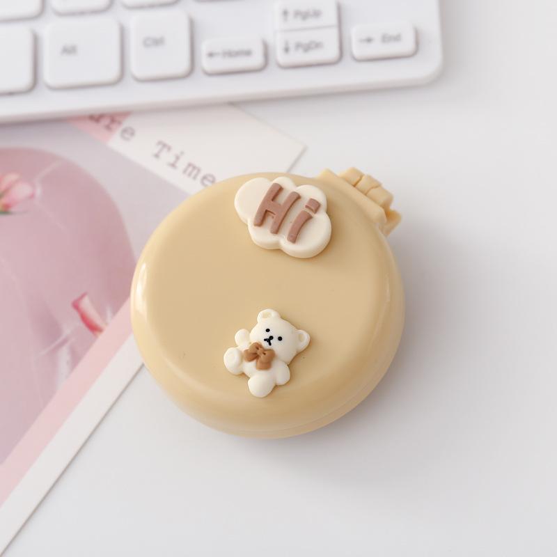 Cute Mini Folding Hair Combs with Mirror Portable for Travel Massage Comb for Women Girls Hair Brushes Styling Accessories