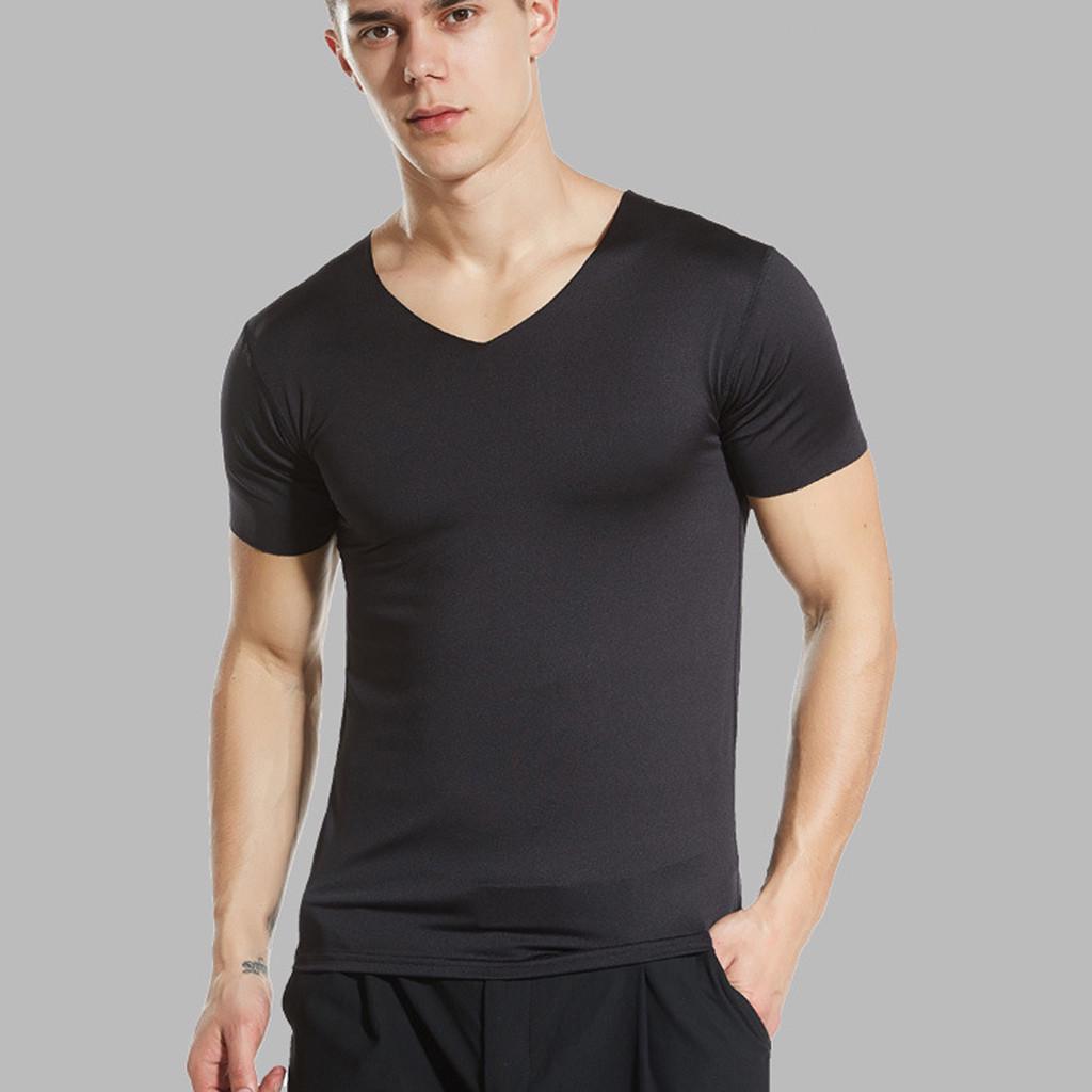V-neck Cooling Breathable Ice Silk 