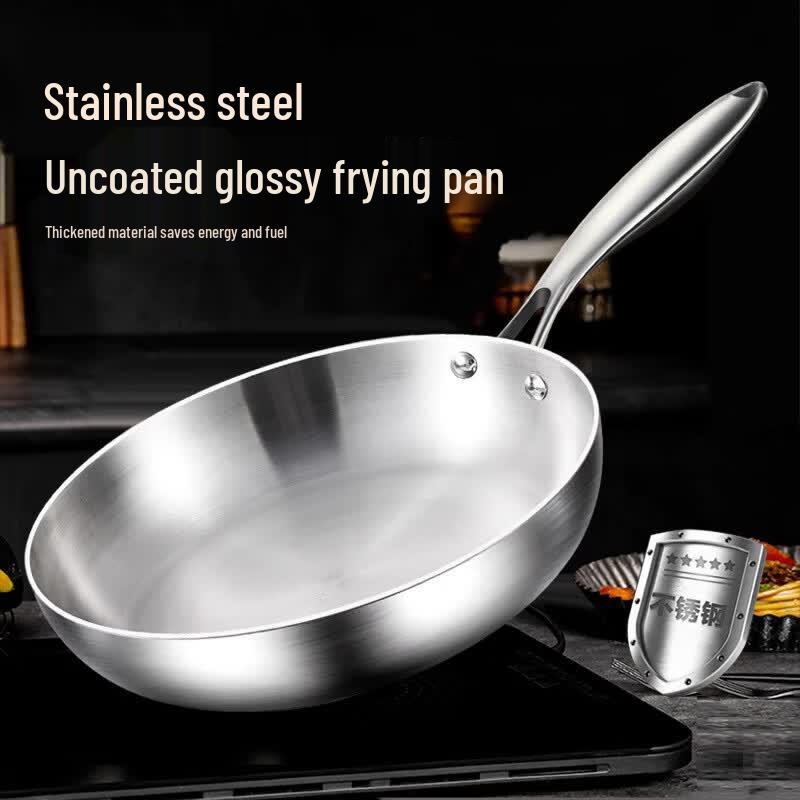 Fine Iron Non-Stick Flat-Bottom Frying Pan