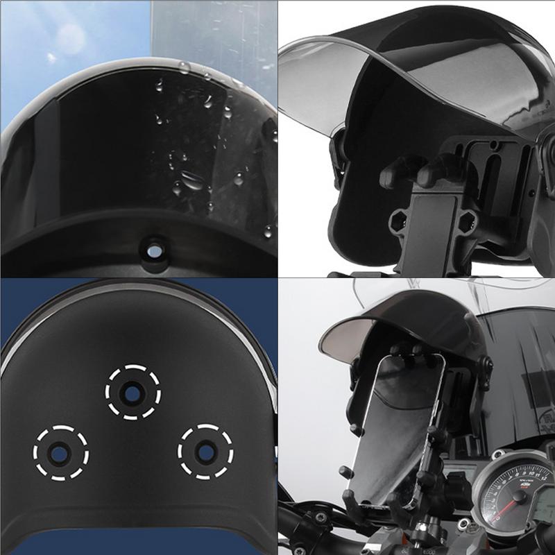 Small Helmet Rider Motorcycle Mobile Phone Holder And Electric Bicycle Navigation Phone Holder Portable Mini Parasol Sun Shade