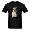 Brand Mouse Fight Casual Cotton Tshirt Interesting Funny Rat Cool Oversized T-shirt Outfit Cart