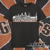San Francisco Baseball Greatest Of All Time Team Legends, San Francisco City Skyline Shirt and Kids Tshirt