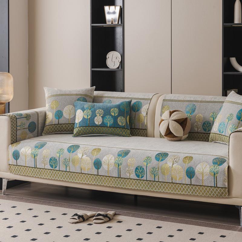 National Wind Sofa Cushion Universal In All Seasons  New Non-Slip Seat Cushion Light Luxury High-End Cloth Towel Simple Cover