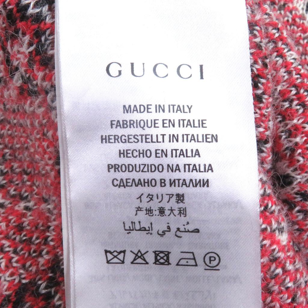 Great GUCCI cardigan Tiger head gold button GG jacquard black Used