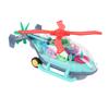 Transparent Helicopter Toy with Light Colorful Moving Gears Universal Walking Light Up Transparent