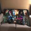Arcane Throw Blanket Lol League of Legends Soft Cover Lightweight Warm Anime Cartoon Game Flannel Blanket for Kids' Room Bedroom