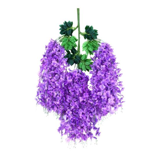 Artificial Wisteria Flowers Fake Wisteria Vine Hanging Garland Faux Silk Flower String for Wedding Arch Ceremony Party Garden Home Backdrop Decor