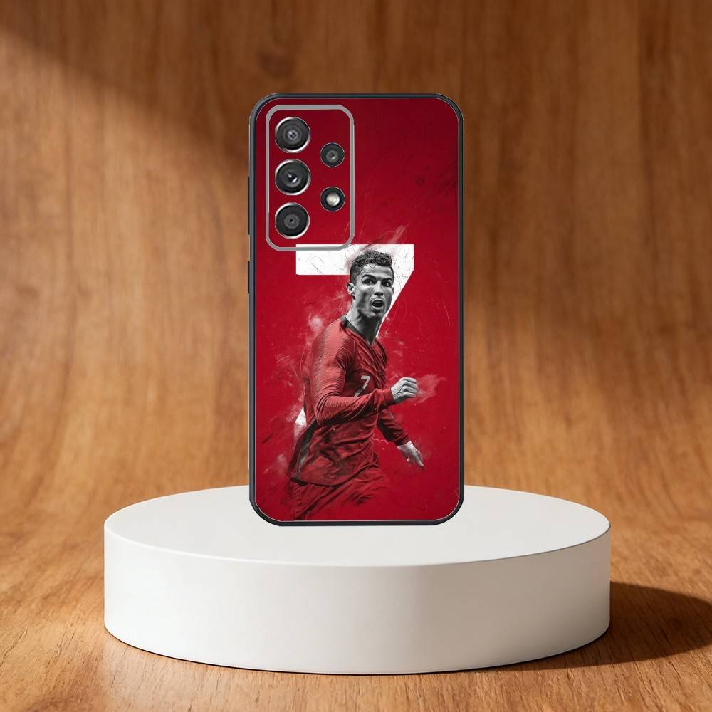 F-Football C-CR7 R-Ronaldo 7 Phone Case For Samsung S25,S24,S21,S22,S23,S30,Ultra,S20,Plus,Fe,Note,10,9,5G Black Cover