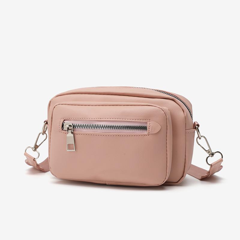 Simple Women's Messenger Bag New Fashion Casual Large Capacity Solid Color Change Bag Pendant Shoulder Bag