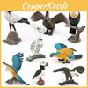 Realistic Model Bird Snowy Owl Plastic Figurine For Home Decor Gift Collection