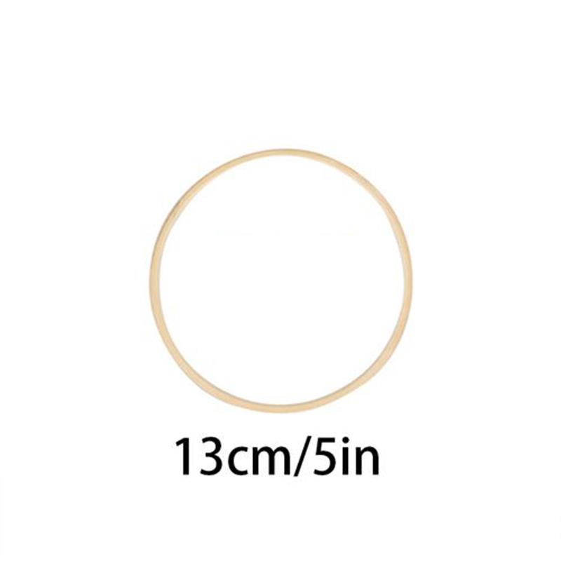 10pcs Dreamcatcher Ring Round bamboo Circle Embroidery Hoop Wind Chime Hanging DIY Fan Frame Rings Craft Accessories