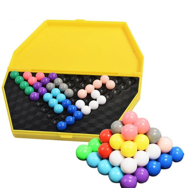 IQ Pyramid Beads Puzzle Logic Mind Brain Teaser Educational Game Toys For Children Kids Pyramid Beads Puzzle