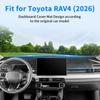 Car Dashboard Cover Mat for Toyota RAV4 2026 Interior Accessories Custom Flannel Material Non-Slip Dash Board Covers Sunshade Windshield Anti Glare