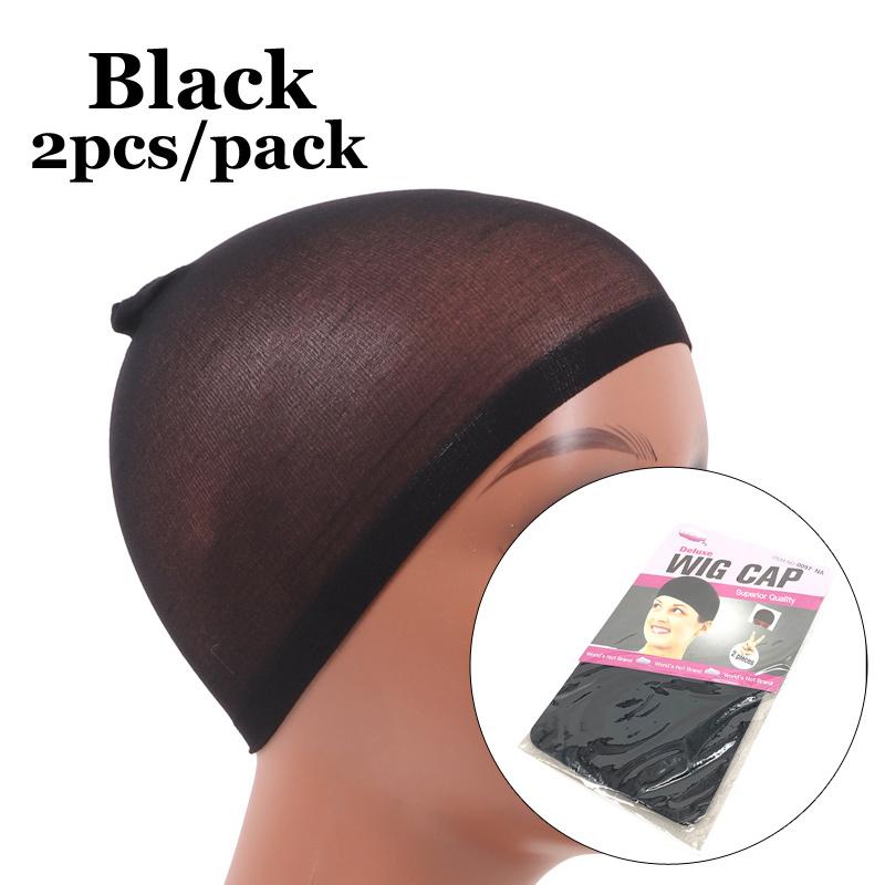Comfy Wig Caps Hair Nets 1Pack 2Pieces Stocking Wig Cap For Halloween Wig Brown Black Wig Caps Fits Small Heads And Big Heads