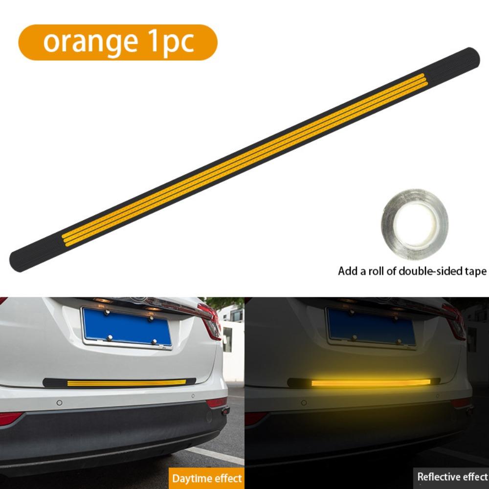 Soft Rubber Car Anti-rear-end Reflective Strip Anti-scratch 80cm Car Trunk Anti-collision Strip Night Warning