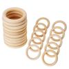 Elegant Baby Newborn Natural Round Wood Teething Rings Perfect For Diy Gifts
