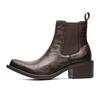 Men's Boots Classic Black Chelsea Boots Luxury Pointed Leather Booties Thick Heel Business Dress Boots for Men Botas Para Hombre