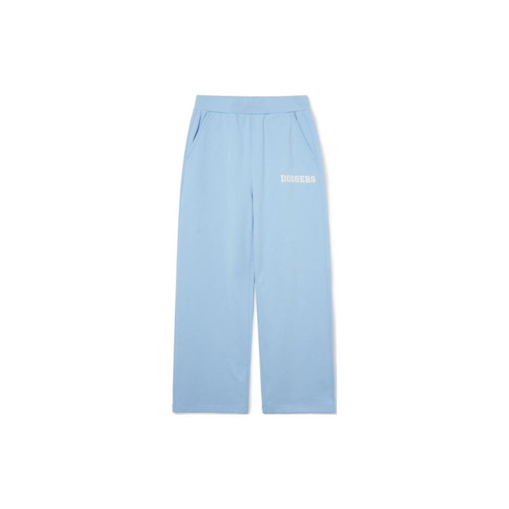 New MLB Base Logo Pants Women's Cream Blue 3FPTV0231-07BLL