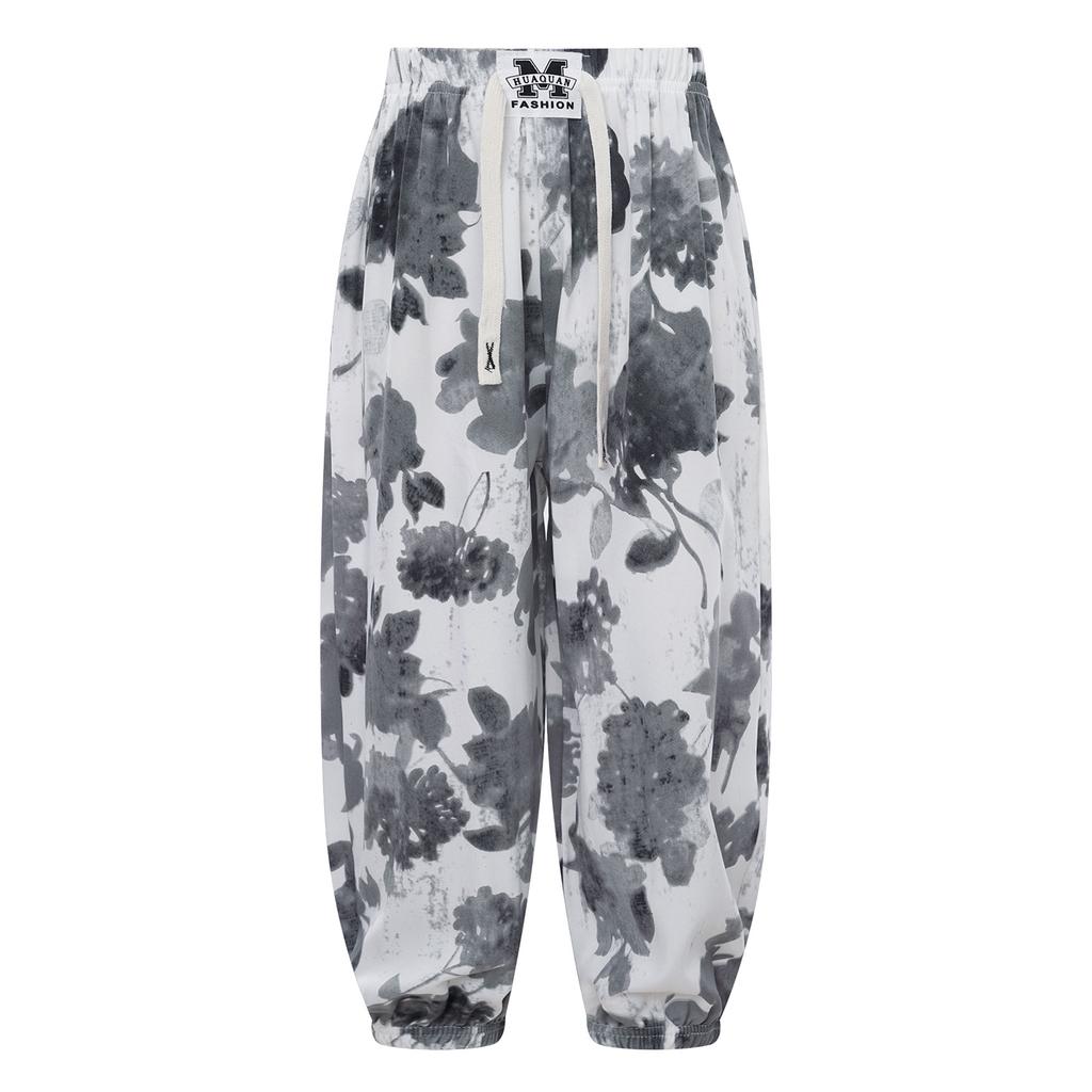 Chlapecké Dívčí Módní Bloomery Lehké Kalhoty s Elastickým Pasem Barevné Kalhoty s Potiskem Dovolená Cestování Pláž Domácí Nošení