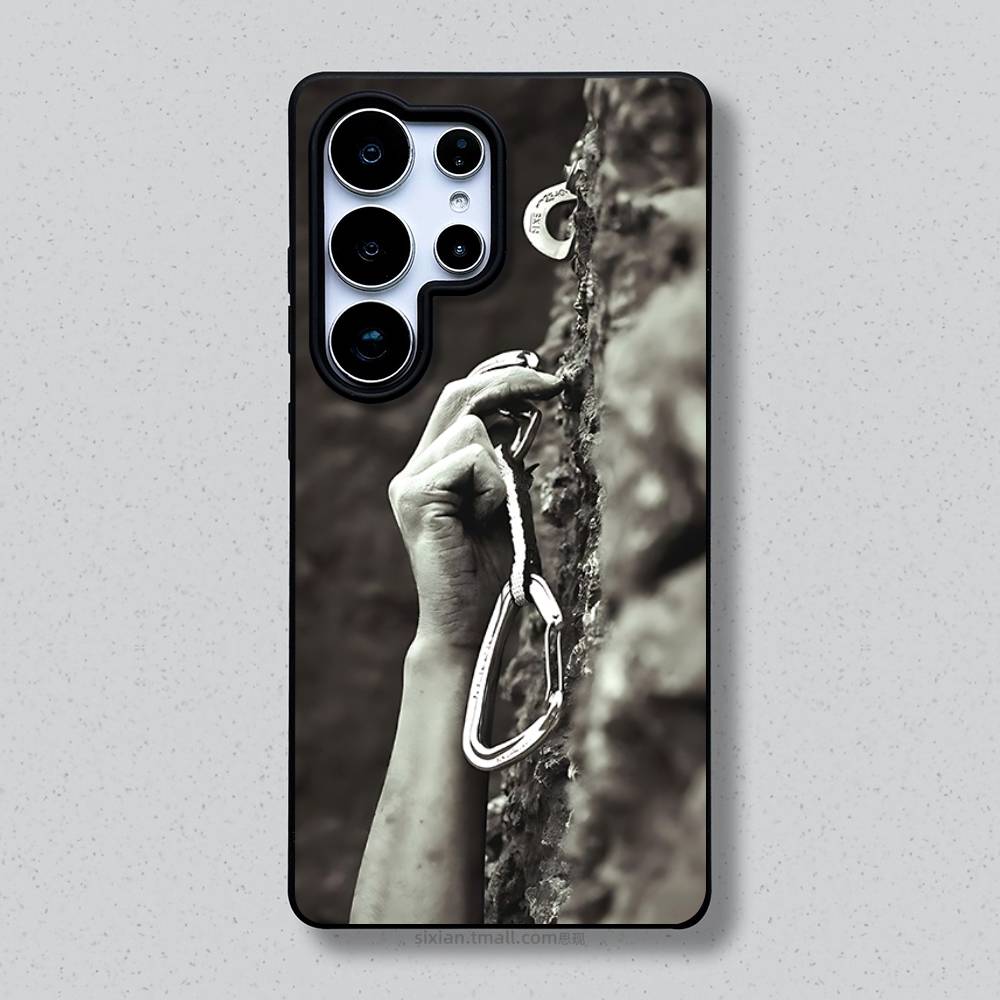 

Rock Climbing Wall Phone Case For Samsung Galaxy A 91,80,73,72,71,53,52,51,22,5G Shockproof Soft Black Cover Samsung a715g