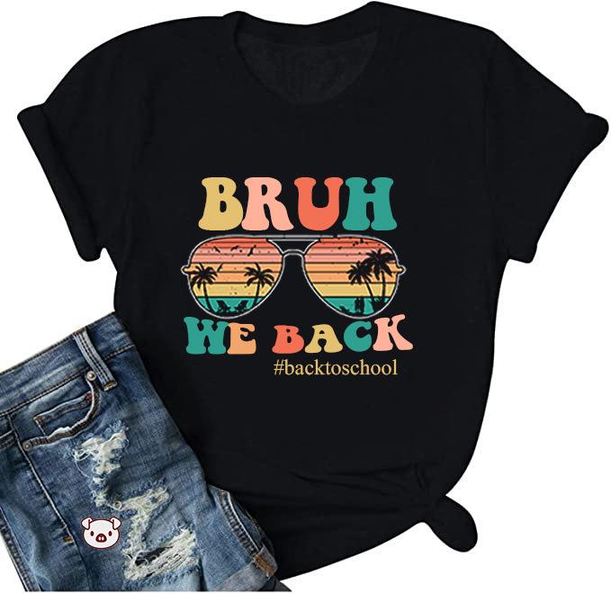 

Women s Back-to-School Cotton Print T-shirt 3XL
