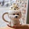 Creative Cute Little Dog Ceramic Mugs - Office Water Drinking Coffee Cups For Couple Birthday Gift Home Daily Use