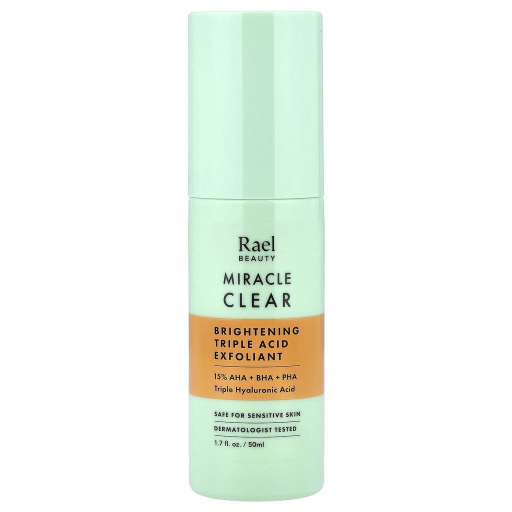 Rael Exfoliant Triple Acide Éclaircissant Miracle Clear, Sans Parfum, 50ml (1,7 fl oz)