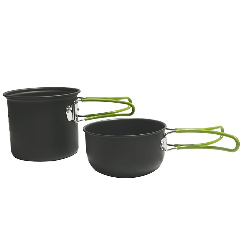 Lightweight Camping Cookware Set 10 Piece Ultralight Mess Kit Durable Non Stick for Hiking Mountaineering