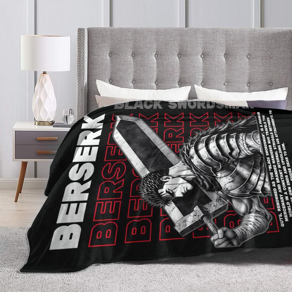 Anime Berserk Plush Blanket Girls Boys  Flannel Throw Blanket For Couch Chair Sofa Bed Soft Design Quality Bedspread Gift