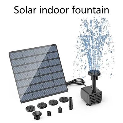 Solar-Springbrunnenpumpe Austauschbar mit 6 Düsen Teichbrunnen Wasserpumpe Einfache Installation für Pool Gartenbrunnen Tauchbar