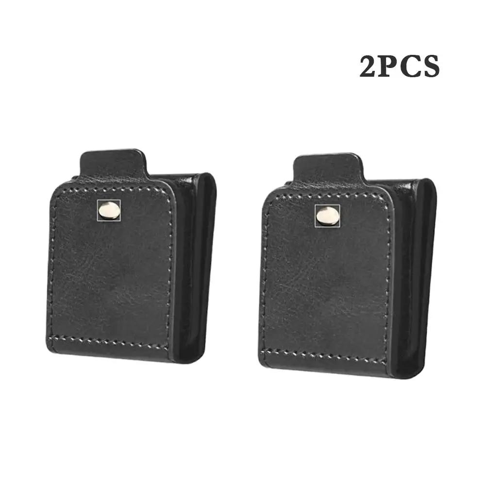

2/4pcs Car Seat Belt Adjuster PU Leather Black Seat Belt Protection Limiter Child Comfortable Clip Anti-stretching Fixed H5E3
